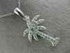 ESTATE .47CT DIAMOND 14KT WHITE GOLD 3D PAVE PALM TREE FLOATING PENDANT #26032