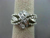 ESTATE 1.26CT DIAMOND 18K WHITE GOLD 3D MULTI ROW CRISS CROSS LOVE INFINITY RING