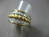 ESTATE WIDE 1.25CT DIAMOND 18KT W&Y GOLD ROPE DESIGN RING E/F VVS AMAZING #22263