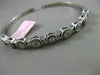 ESTATE .60CT DIAMOND 14KT WHITE GOLD 3D 9 STONE ETOILE FLEXIBLE BANGLE BRACELET