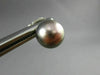 ESTATE AAA GREY TAHITIAN PEARL 14KT WHITE GOLD CLASSIC STUD EARRINGS 8mm #24419