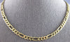 ESTATE 14KT YELLOW GOLD 3D SOLID 5MM ITALIAN FIGARO 18 INCH MENS NECKLACE #27459