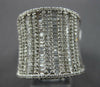EXTRA LARGE 2.13CT DIAMOND 14KT WHITE GOLD 3d ROUND & BAGUETTE ANNIVERSARY RING