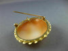 ESTATE LARGE 14KT YELLOW GOLD CLASSIC OLD MINE LADY CAMEO PENDANT BROOCH #20164