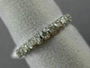ANTIQUE .72CT ROUND OLD MINE DIAMOND 18KT WHITE GOLD SQUARE ETERNITY RING #11514