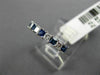 ESTATE .51CT DIAMOND & SAPPHIRE 18KT WHITE GOLD SQUARE WEDDING ANNIVERSARY RING
