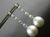 1.45CT DIAMOND & AAA SOUTH SEA PEARL 18KT WHITE GOLD 3D JOURNEY HANGING EARRINGS