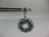 2.94CT DIAMOND & AAA CABOCHON SAPPHIRE 14KT WHITE GOLD FLOWER HANGING EARRINGS
