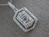 ESTATE .44CT DIAMOND 14KT WHITE GOLD 3D CLASSIC CLUSTER HEXAGON FLOATING PENDANT