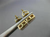 ESTATE 1.0CT DIAMOND 14KT TWO TONE GOLD 3D INVISIBLE SQUARE STUD EARRINGS #17965