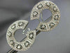 ESTATE LARGE 1.36CT DIAMOND 18KT WHITE GOLD OPEN FILIGREE HOOP CLIP ON EARRINGS