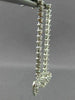 ESTATE LONG 2.25CT DIAMOND 14KT WHITE GOLD 3D HEART LOVE HALO HANGING EARRINGS