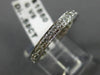 ANTIQUE .58CT DIAMOND 14KT WHITE GOLD MILGRAIN ETERNITY ANNIVERSARY RING #19869
