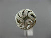ESTATE .34CT DIAMOND 14KT WHITE GOLD MULTI WAVE CIRCULAR OPEN FILIGREE FUN RING