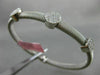 ESTATE .60CT DIAMOND 14KT WHITE GOLD 3D CIRCULAR MESH FLEXIBLE BANGLE BRACELET