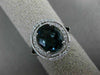 LARGE 2.89CT ROUND DIAMOND & AAA OVAL 14K WHITE GOLD DOUBLE HALO ENGAGEMENT RING