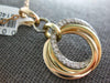 ESTATE .30CT DIAMOND 14KT TRI COLOR GOLD TRINITY CIRCLE OF LIFE FLOATING PENDANT
