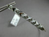 ESTATE .20CT DIAMOND 14KT WHITE GOLD PYRAMID SPIKE FLEXIBILE FUN BANGLE BRACELET