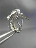 LARGE 1.94CT DIAMOND & AMETHYST 18K WHITE GOLD 3D HEART HANGING CLIP ON EARRINGS