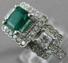 ESTATE 2.64CTW DIAMOND EMERALD 14KT GOLD FILIGREE COCKTAIL ENGAGEMENT RING #2461