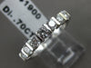ESTATE .70CT DIAMOND 14KT WHITE GOLD 3D 7 STONE CHANNEL ANNIVERSARY RING #12459