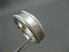 ESTATE WIDE 14KT WHITE GOLD HAMMER MATT & SHINY LOOK MENS WEDDING RING  #17951