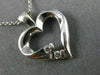 ESTATE .06CT ROUND DIAMOND 14KT WHITE GOLD CLASSIC LOVE HEART PENDANT #22984