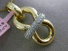 ESTATE LARGE .40CT DIAMOND 14K WHITE & YELLOW GOLD 3D PAVE BOW LOVE KNOT PENDANT