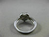 ESTATE WIDE .20CT DIAMOND 14KT WHITE GOLD 3D ETOILE BELT HEART FUN RING #15382