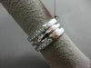ESTATE .75CT DIAMOND 18KT WHITE GOLD 3 ROW SEMI ETERNITY ANNIVERSARY SOLID RING