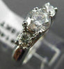 ESTATE 1.14CT DIAMOND 14KT WHITE GOLD LUCIDA THREE STONE ENGAGEMENT RING #14010