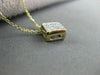 ESTATE .39CT INVISIBLE DIAMOND SQUARE 14K YELLOW GOLD PENDANT 18" CHAIN  #15617