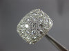 ESTATE LARGE 3.16CT DIAMOND 18K WHITE GOLD ROUND MULTI ROW ANNIVERSARY LOVE RING