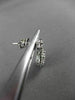 ESTATE 1.12CT ROUND DIAMOND 18KT WHITE GOLD FLOWER CLUSTER HANGING EARRINGS