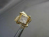 ESTATE LARGE 3.60CT DIAMOND 14KT YELLOW GOLD SQUARE FLOWER CLIP ON EARRINGS