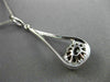ESTATE LARGE 2.39CT DIAMOND & AAA GARNET 14KT WHITE GOLD 3D TRIANGULAR PENDANT