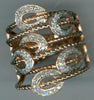 ESTATE .44CT DIAMOND 14KT ROSE GOLD 3D CLASSIC MULTI ROW OVAL LOVE KNOT FUN RING