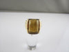 ESTATE WIDE 20.1CT SMOKEY TOPAZ DIAMOND 14K Y GOLD RING