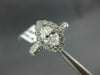 ESTATE 1.32CT DIAMOND 14K WHITE GOLD MARQUISE & ROUND HALO ENGAGEMENT RING #1542