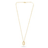 .09CT DIAMOND 14K YELLOW GOLD 3D OPEN OVAL LOVE KNOT ADJUSTABLE FLOATING PENDANT