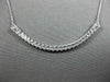 ESTATE .50CT DIAMOND 14K WHITE GOLD 2 ROW SEMI CIRCLE MILGRAIN ROPE FUN NECKLACE