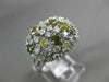 ESTATE WIDE 1.0CT WHITE & MULTI COLOR FANCY DIAMOND 14K WHITE GOLD FILIGREE RING