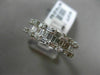 ESTATE 1.52CT ROUND & BAGUETTE DIAMOND 18KT WHITE GOLD 3D MULTI ROW WEDDING RING