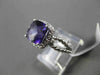ESTATE 2.0CTW DIAMOND & AAA EXTRA FACET AMETHYST 14KT WHITE 3D ENGAGEMENT RING