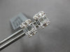 .97CT DIAMOND 18KT WHITE GOLD 3D ROUND & BAGUETTE INVISIBLE SQUARE STUD EARRINGS