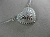 ANTIQUE .25CT ROUND DIAMOND 14K WHITE GOLD 3D CLASSIC STAR HEART NECKLACE #11909