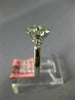 ESTATE .60CT DIAMOND 18KT WHITE GOLD 3D ROUND FOUR LEAF CLOVER FLOWER LOVE RING