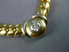 ESTATE .87CT DIAMOND 18K TWO TONE GOLD SOLITAIRE CUBAN SOLID LINK NECKLACE #1820