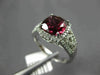 ESTATE WIDE 3.0CT DIAMOND & AAA RHODOLITE 14K ROSE GOLD INFINITY ENGAGEMENT RING