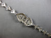LARGE & LONG 1.5CT DIAMOND 14KT WHITE GOLD 3D DOUBLE HEART FLORAL BRACELET 28191